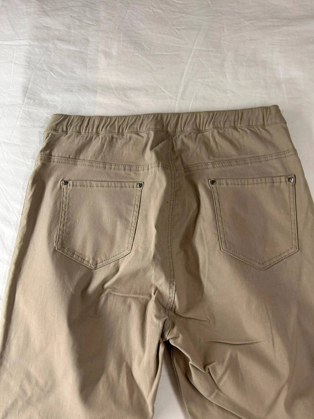 Vintage brown beige straight-leg pants – photo 8